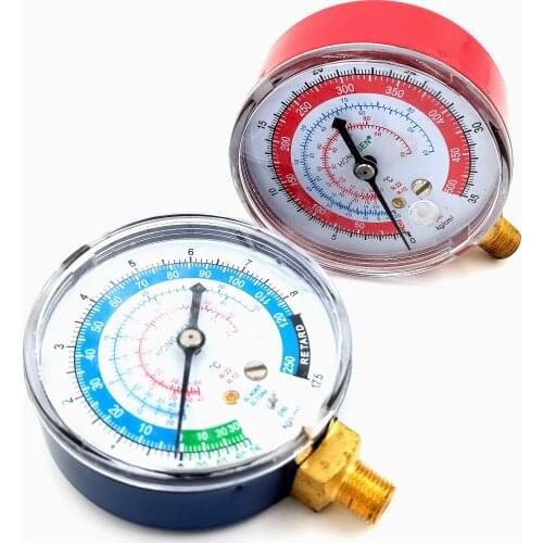 Auto A/C Refrigeration Tools/Refrigerant Pressure Gauge High and Low Pressure Single Table For R22 R404A R12 R134a Freon