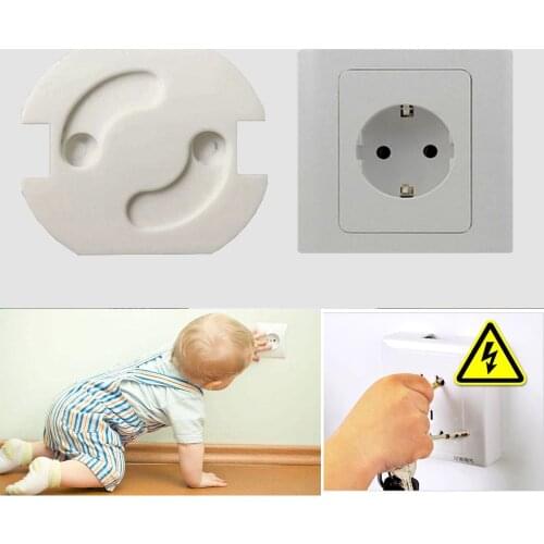 10Pcs/Lot Baby Safety Rotate Cover 2 Holes EU Standard Children Electric Protection Socket Plastic Baby Locks Child Proof Socket