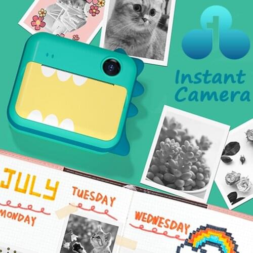 Children Instant Camera Selfie Print Camera Polaroid Camera HD Kids Camera Toys with Thermal Paper Birthday Present For Girl Boy