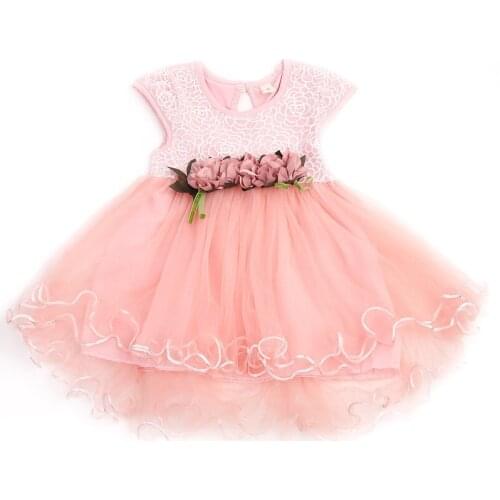 Children Dress Summer Baby Girls floral Lace Printed Princess Dresses Vestido toddler girls Clothing Kids Girls red Xmas Dresses