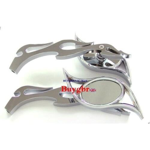 For Harley Chrome models including Big Dog, Dyna Wide Glide Electra Glide Fat Boy Heritage Iron Horse Low Rider Mirrors Buygbr