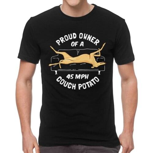 Greyhound Dog Rescue T Shirt Mens Cotton Printing T-shirts Harajuku Puppy Animal Tshirt Short Sleeve Sighthound Lover Tee Top