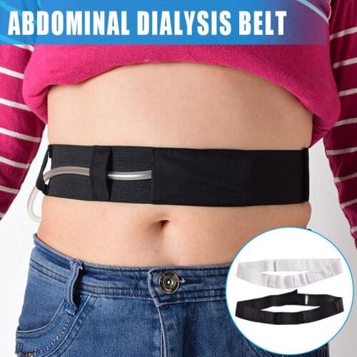 Hot Black Peritoneal Dialysis Conduit Belt Adjustable Breathable Abdominal Support Belt DO2