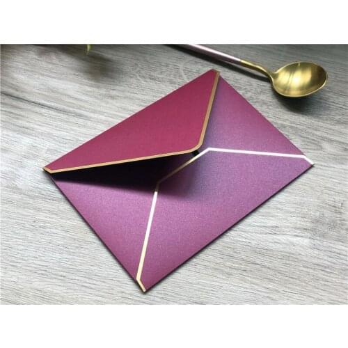 100 Hot Stamping Envelopes with Gold Border for Party Invitations Valentines Day Lovers Message Card Gift Phnom Penh envelopes