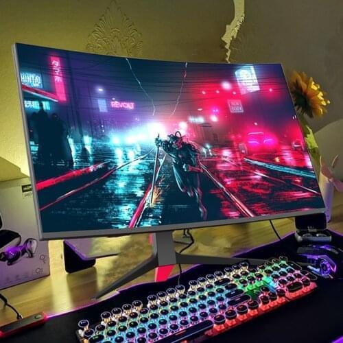 27inch 1080p Pc LCD Curved Gaming Monitor For Desktop Computer 144hz 1ms Gaming Displays