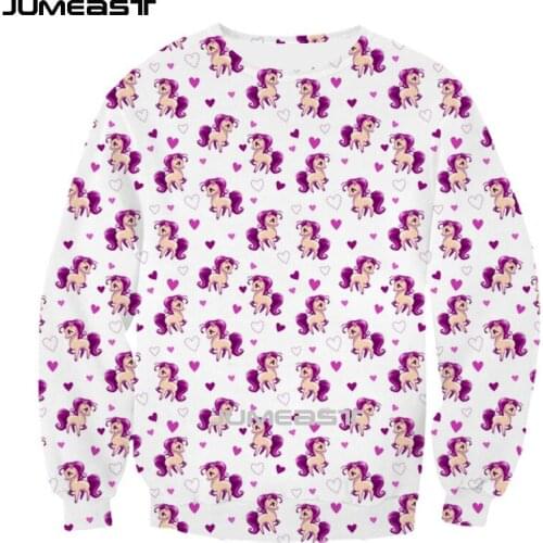 Jumeast Brand Men/Women 3D Printed Sweatshirt Cartoon Little Pony Long Sleeve Fashion T Shirt Sport Pullover Tops Tees