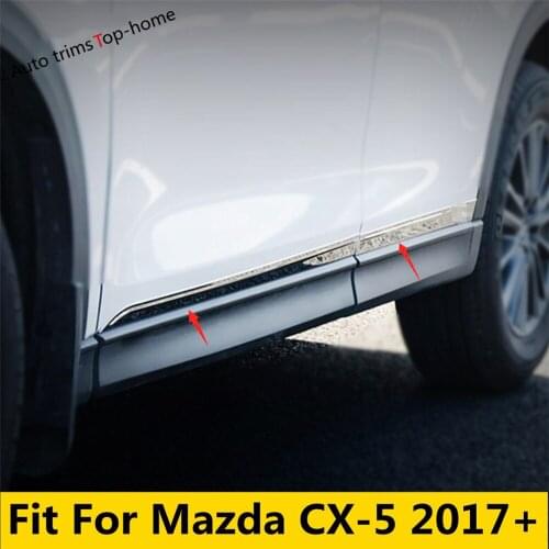 Yimaautotrims Car Door Line Body Molding Strip Cover Cover Trim 4 Pcs Fit For Mazda CX-5 CX5 2017 2018 2019 2020 Exterior Kit