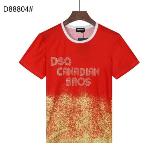 DSQ PHANTOM TURTLE Mens Short Sleeve Logo Series Graphic T-Shirt Men Fashion Print Cotton Tees Breathable Quality Tops D88804