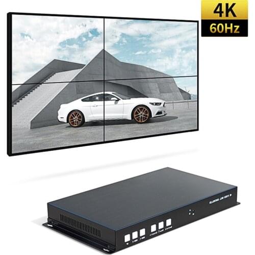 4K @ 60HZ 2X2 TV Video Wall Controller 1 HDMI2.0/HDMI1.4/DP1.2 Input 4 HDMI Output Video Processor support 1X2/1X3/1X4