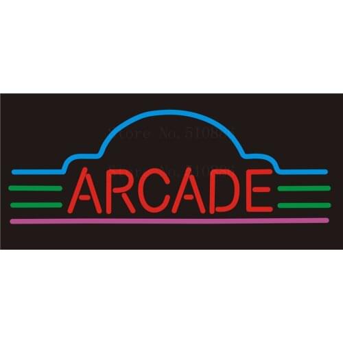 Custom NEON Sign Board ARCADE Real Glass Tube Beer Bar Club Pub Display Store Shop Light Signboard Signage Signs 17*14"