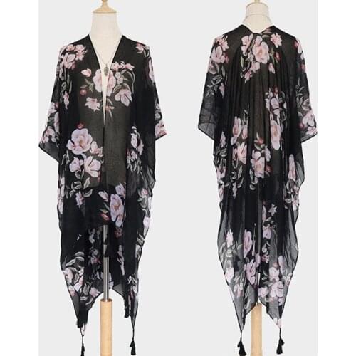 2021 Newest Women Floral Printed Shawls Summer Beach Shawls Wraps 5pcs/lot