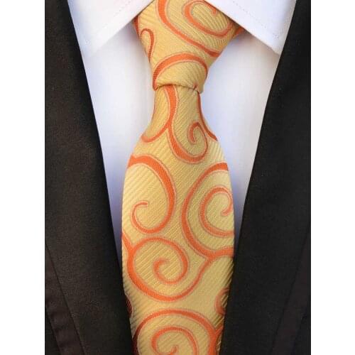 New Designer Men Fashion Paisley Tie 8cm High Quality Woven Neckties for Party