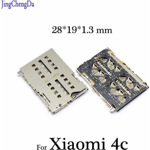 JCD New for Xiaomi Mi 4C 4I SIM Card Reader Connector Slot Socket For Xiaomi Mi4C Mi4I Replacement Parts 28*19*1.3 mm