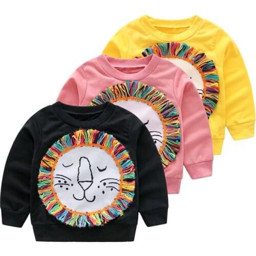 Autumn Baby Boy Girl Cute Cartoon Pattern Long Sleeve Cotton Sweatshirt Casual Toddler Outerwear