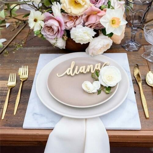 Personalized laser cut place names Wedding name tags Gold acrylic place cards Guest names Wedding Signs Wedding invitation Table