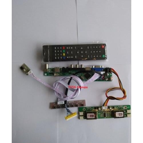For M170EG01 V8 VGA AV Digital Signal 30pin New LCD HDMI Controller Driver Board 4 lamps 1280X1024 17" TV USB kit Module