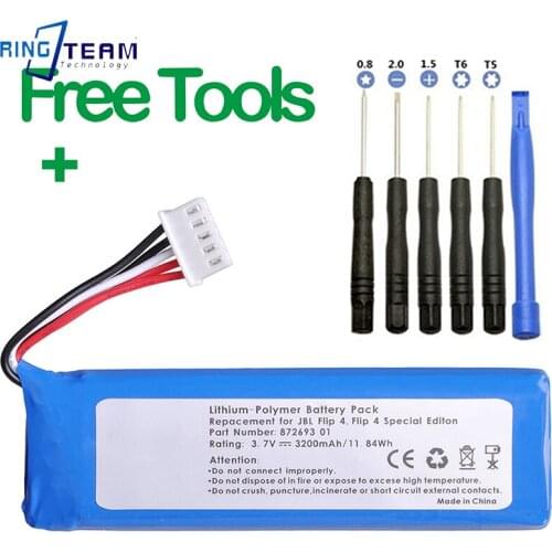 Suitable For JBL Flip4 Flip4 Special Edition Audio Battery, GSP 872693 01 Lithium Polymer Battery 3.7V 3200mAh