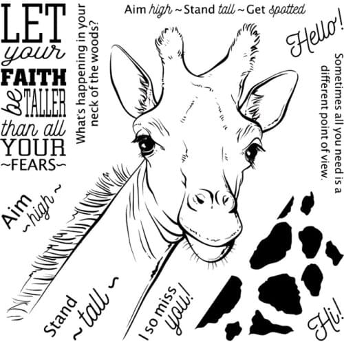 The Giraffe Transparent Clear Silicone Stamp Seal for DIY scrapbooking photo album Decorative clear stamps