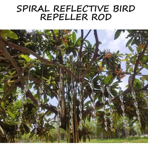 Repellent Reflective Scare Rods Spiral Deterrent Control Device Bird Repeller Rotating Rod Garden Ornament