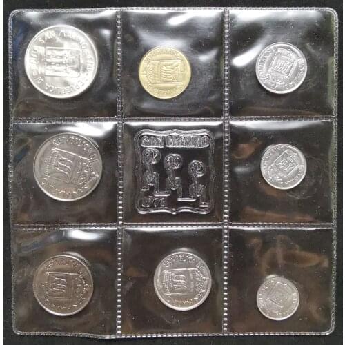 San Marino 1973 coins 8 full set 1-500 lira Original True Real Genuine Coin European Collectible Gift Unc