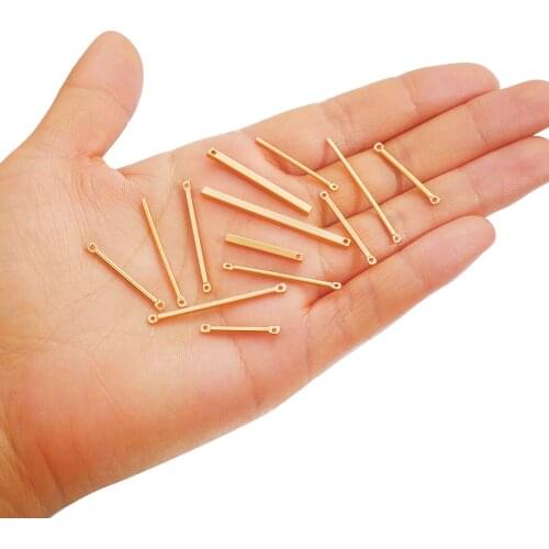 100p 20/25/30mm twisted Bar shape Earring Pendant connector Tassel Chain diy Earrings accessories jewelry making material supply