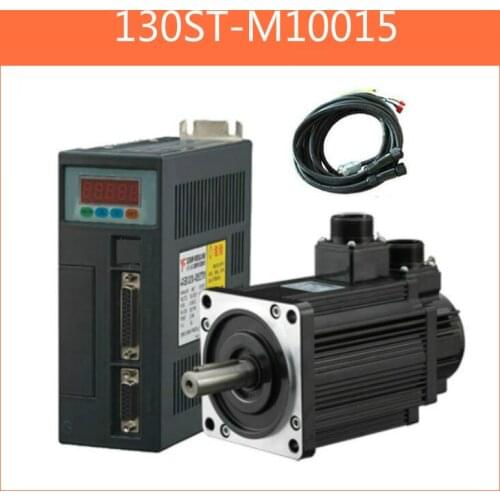 130ST-M10015 220V 1.5KW AC Servo motor 1500W 1500RPM 10N.M. Single-Phase ac drive permanent magnet Matched Driver AASD-30A