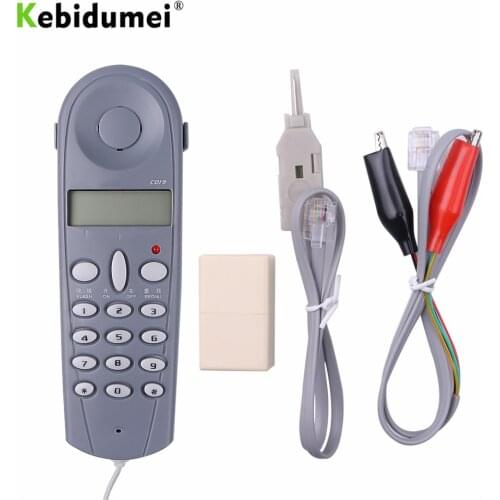 Kebidumei C019 Telephone Phone Butt Test Tester Lineman Tool Network Tester Cable Device for Telephone Line Fault