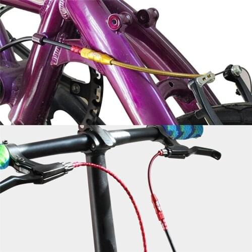 2pcs Bicycle Brake Cable V Braking Flexible Tube Folding Bike Adjustable V Brake Spring Elbow Wire Stainless Steel c