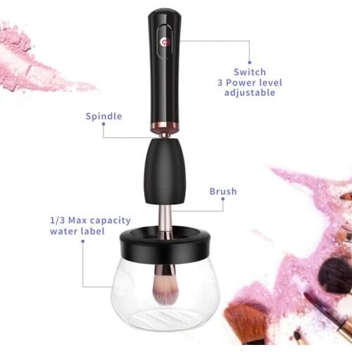 Type-C Chargeable Makeup Brush Cleaner Fast Automatic Electric Quick Dry Convenient Silicone New Makeup Brushes Cleaning Tool