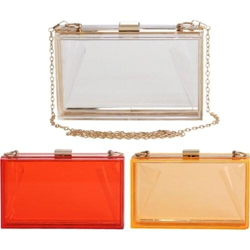 Women Lady Acrylic Handbag Evening Clutch Bridal Wedding Party Prom Wallet Purse