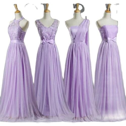 Custom Made For Wedding Party Dress 2021 Women Light Purple Pink Bridesmaid Dresses Graduation Vestidos Summer Halter Prom Gown