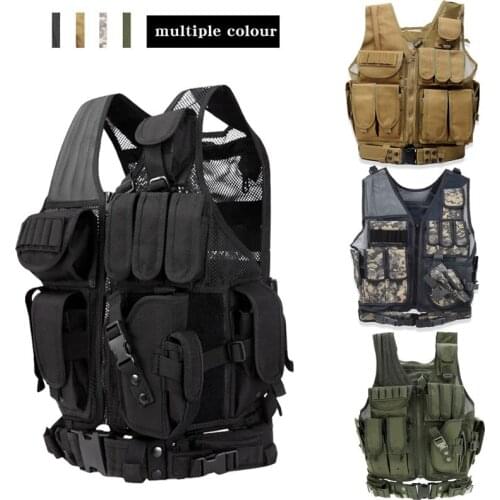 Tactical Vest Military Combat Armor Vest Plate Carrier Men Hunting Airsoft Army Adjustable Outdoor CS Paintball Assault Clothes