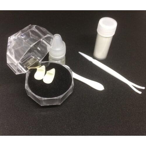 1 Set Horrific Dress Vampire Teeth Halloween Party Dentures Props Vampire Zombie Devil Teeth Halloween Decoration With Glue