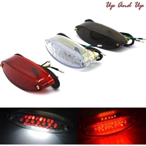12V 12cmx3.5cm Motorcycle Bike Rear TailStop Red Light Lamp for Dirt Bike taillight rear lamp braking light