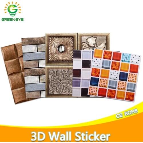 3D Wall Sticker Marble Brick Peel and Self-Adhesive Wall paper Waterproof DIY Kitchen Bathroom Home Wall Stick PVC Tiles Panel