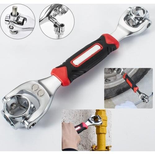 48-in-1 Tiger Wrench Hand Tools Socket Works with Spline Bolts Torx 360 Degree 6-Point Universial Furniture Car Repair 250mm