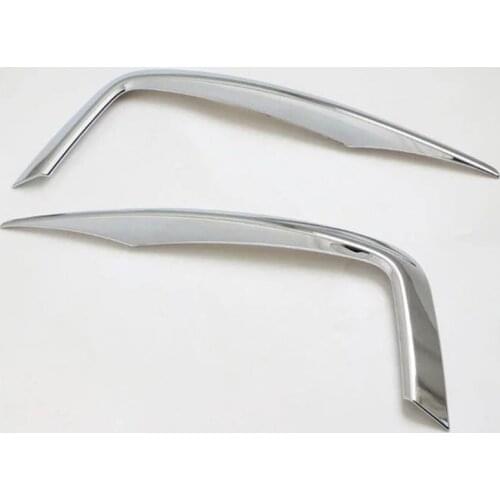 For Audi A4L 2017 ABS Chrome Front Foglight Fog Lamp Trim Car Exterior Accessories