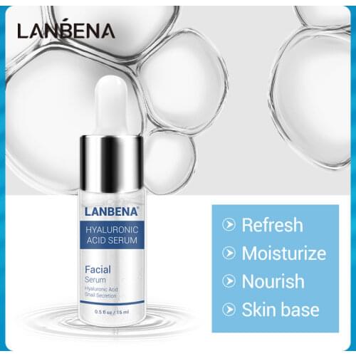 LANBENA Hyaluronic Acid Face Serum Anti-Aging Shrink Pore Whitening Moisturizing Essence Face Cream Dry Skin Care Repair