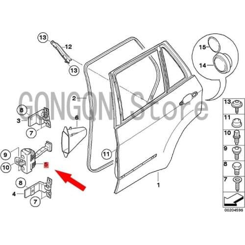 CAR rear door hinge bracket bm wE70 X5 4.8I E70 X5 3.0D E70 X5 3.0SD rear door hinge bracket rear stopper door stop bar