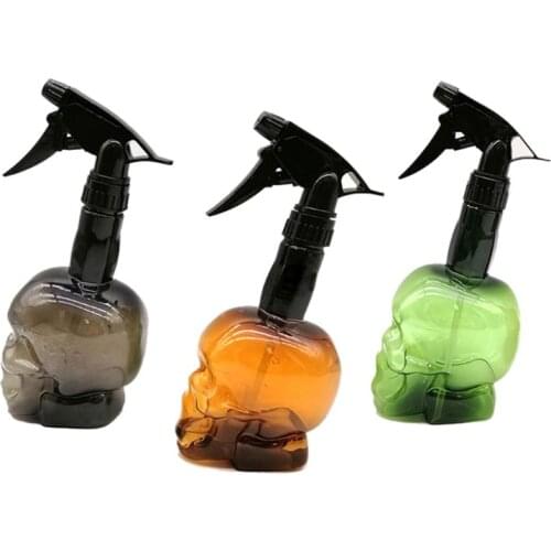 500ml Hairdressing Spray Bottle Refillable Skull Hair Salon Water Mist Sprayer