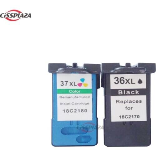 CISSPLAZA 4pcs compatible for Lexmark 36 37 36xl 37xl Cartridges for Lexmark X3650 X4650 X5650 X5650 X6650 X6675 Z2420 printer