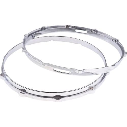 Tooyful 1 pair Snare Drum Hoop Ring Rim Aluminum Alloy for 14'' Snare Drum Percussion Instrument Parts Accessories