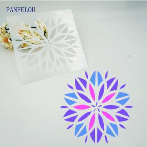 Beautiful petals scrapbook stencils spray plastic mold shield DIY cake hollow Embellishment printing lace ruler Valentines Day