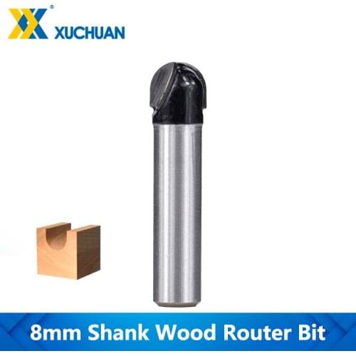 Round Router Bit Wood Router Bits Tungsten Carbide Milling Cutter 8mm Shank Woodworking Trim Cutter Corner Rounding Router Bit