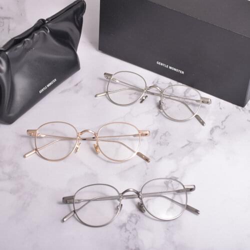 Korea Round Eyeglasses Frame Optical Frames GENTLE Solar Eyeglasses Prescription Men Women Reading glasses