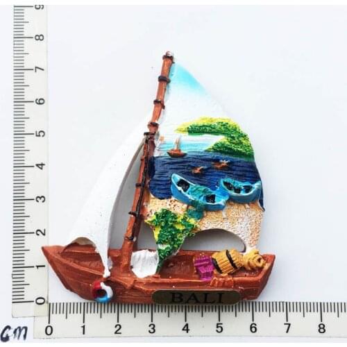 Bali Indonesia)Fridge Magnet Creative Travel Commemorate Crafts 3D Ornaments Magnetism Resin Material Refrigerator Stickers