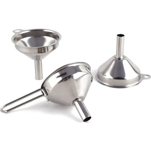 Metal Funnel With Filter Wide Mouth Funnel For Canning Kitchen Tools Stainless Steel Funnel Kitchen Oil Liquid Funnel Dropship