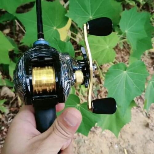 Metal rotating reel in turn line type, maximum drag roll 10kg, Baitcast reel, magnetic brake, strong metal rotating fishing reel