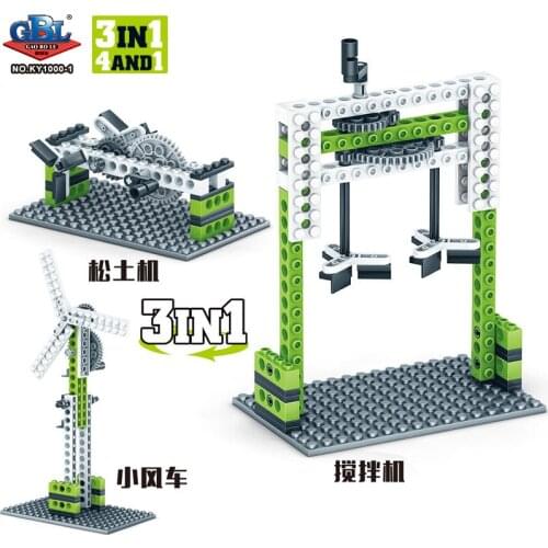 Model Building Kits Power Machinery Blocks Domino Machine Beam Pumping Unit Mechanical engineering Bricks for Children Education