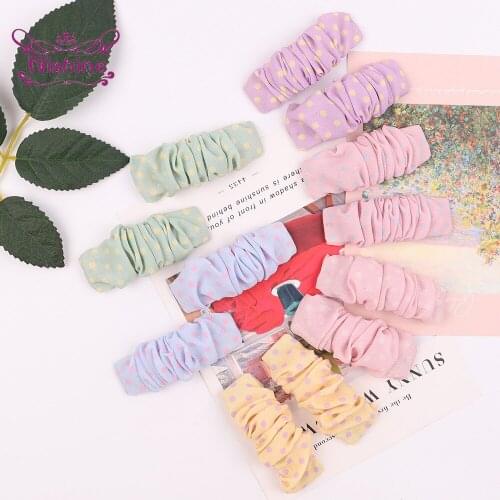 Nishine 7 CM Fashion Wave Point Wrinkle Hairpins Cute Baby Girls Bangs Barrettes Sweet Kids Hair Accessories DIY Styling Tools